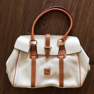 Dooney Bourke Pebble Leather Tab Collar Satchel